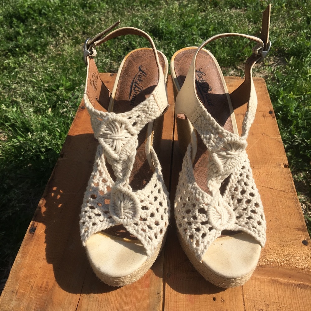 Lucky Brand woven wedges
